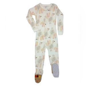 Carter's Cream Pajama Set with Turkey Design